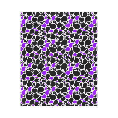purple black paisley Duvet Cover 86"x70" ( All-over-print)