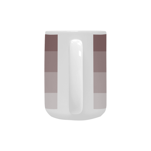 Grey multicolored stripes Custom Ceramic Mug (15OZ)