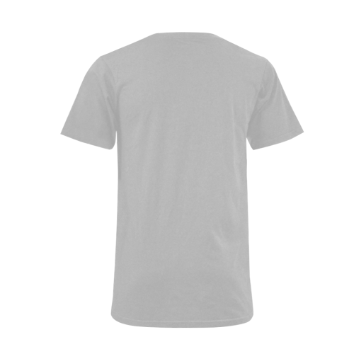 Love Mice Grey Men's V-Neck T-shirt  Big Size(USA Size) (Model T10)