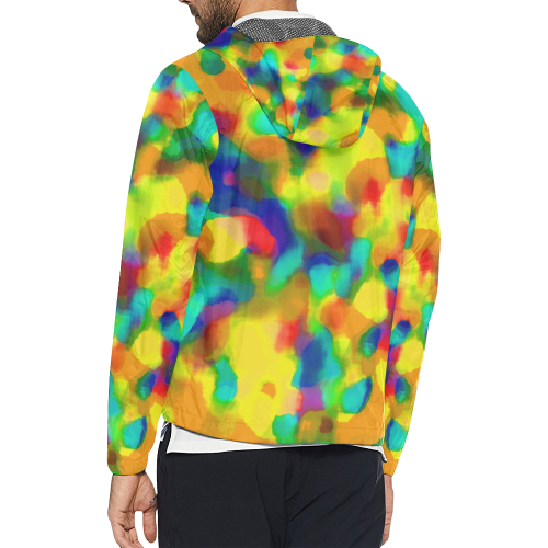 Colorful watercolors texture Unisex All Over Print Windbreaker (Model H23)