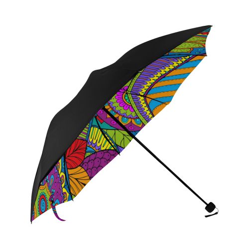 Pop Art PAISLEY Ornaments Pattern multicolored Anti-UV Foldable Umbrella (Underside Printing) (U07)