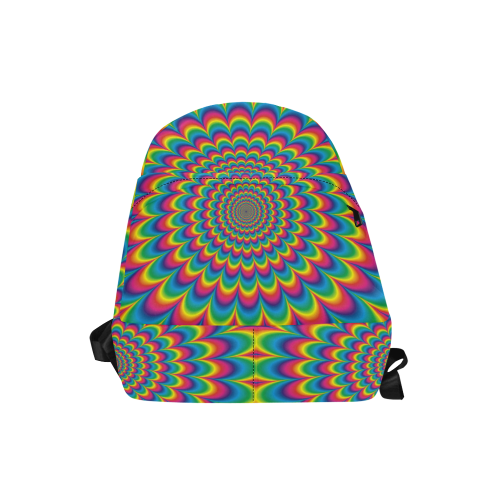 Crazy Psychedelic Flower Power Hippie Mandala Unisex Classic Backpack (Model 1673)