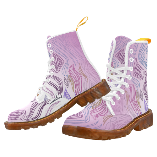 Design shoes - pink Zebra lines Martin Boots For Women Model 1203H