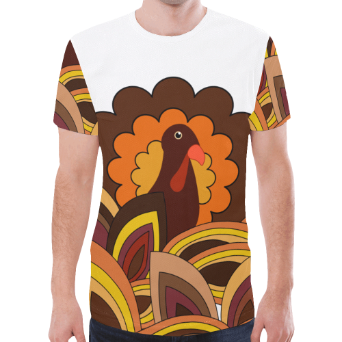 Turkey Retro New All Over Print T-shirt for Men/Large Size (Model T45)