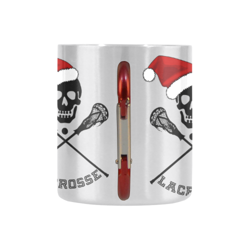 Santa Hat Lacrosse Skull Christmas Classic Insulated Mug(10.3OZ)
