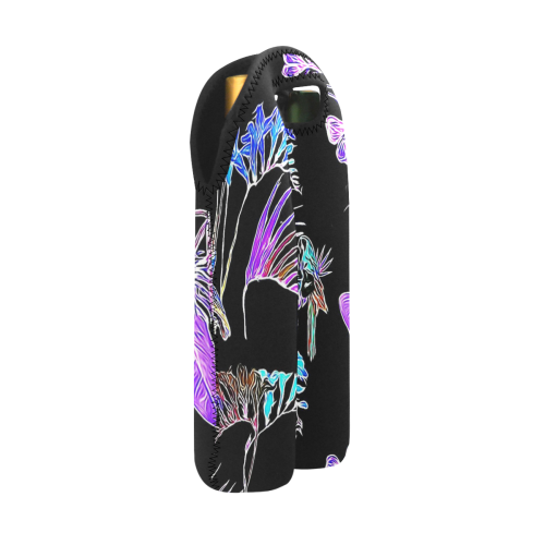 Flowers and Birds B by JamColors 2-Bottle Neoprene Wine Bag