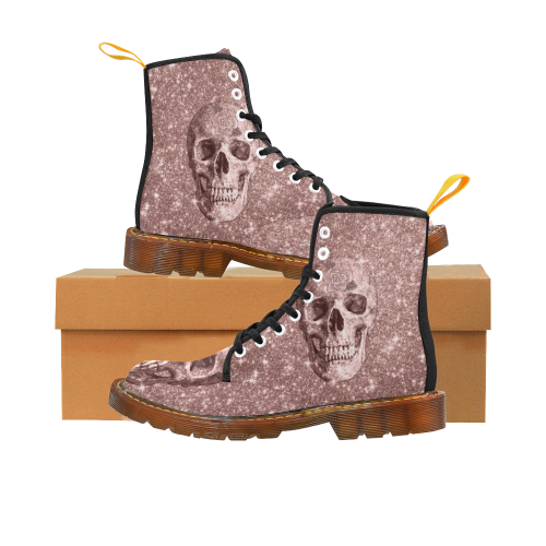 Modern sparkling Skull  by JamColors Martin Boots For Women Model 1203H