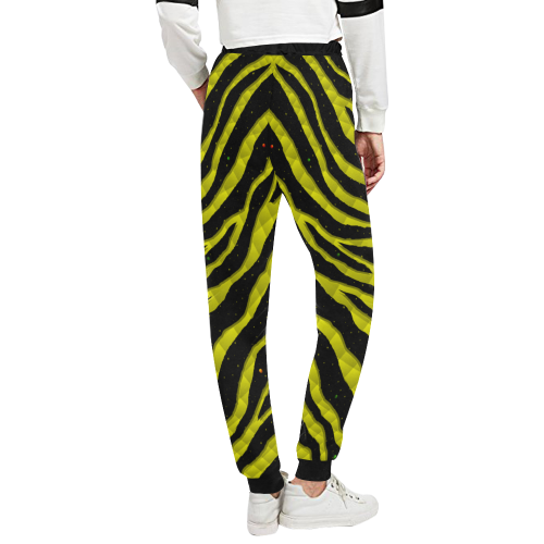 Ripped SpaceTime Stripes - Yellow Unisex All Over Print Sweatpants (Model L11)