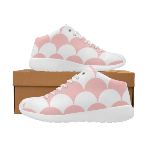 Abstract pattern - pink and white. Men's Basketball Training Shoes (Model 47502)