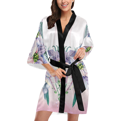 Wonderful flowers, watercolor Kimono Robe