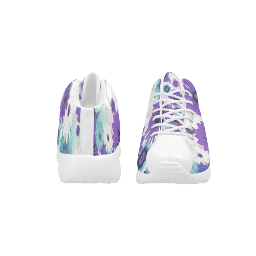 Spring Time Flowers 6 Women's Basketball Training Shoes/Large Size (Model 47502)