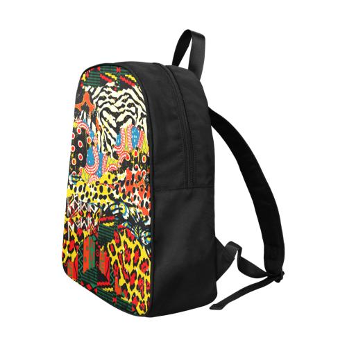 Ethnic patchwork Fabric School Backpack (Model 1682) (Large)