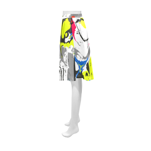 Colorful distorted shapes2 Athena Women's Short Skirt (Model D15)