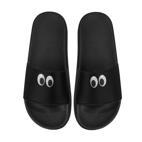 Funny Googly Eyes Women's Slide Sandals (Model 057)
