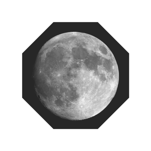 Our Earth Satellite The Full Moon 1 Anti-UV Auto-Foldable Umbrella (Underside Printing) (U06)