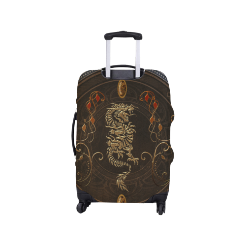 wonderful golden chinese dragon Luggage Cover/Small 18"-21"