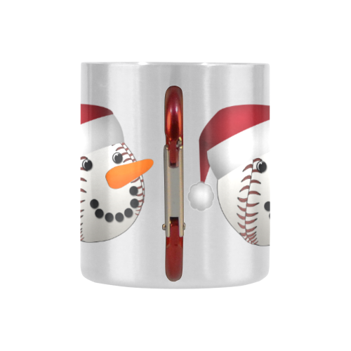 Santa Hat Baseball Cute Face Christmas Classic Insulated Mug(10.3OZ)