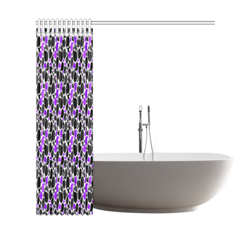 purple black paisley Shower Curtain 69"x70"
