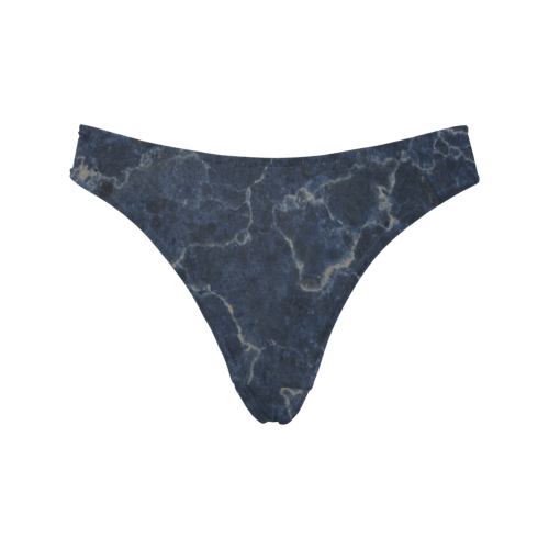 Marble Blue Women's All Over Print Thongs (Model L30)