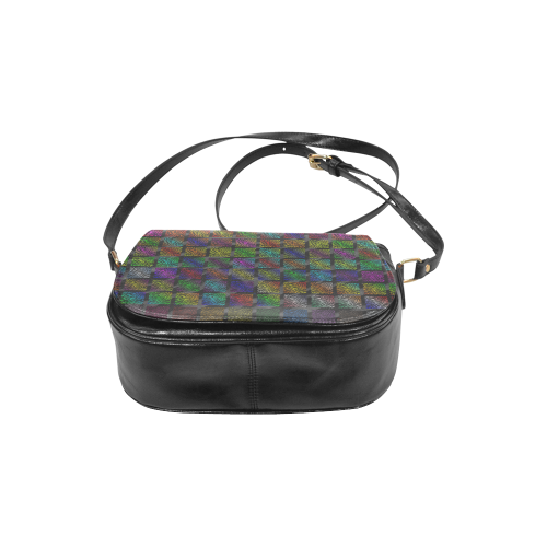 Ripped SpaceTime Stripes Collection Classic Saddle Bag/Large (Model 1648)