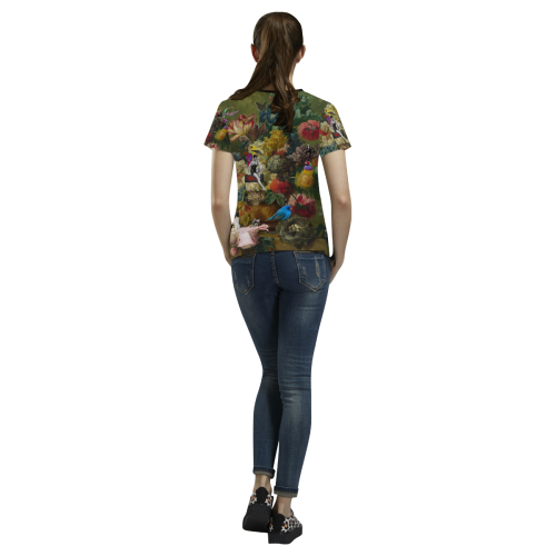 Old Masters Twist All Over Print T-shirt for Women/Large Size (USA Size) (Model T40)