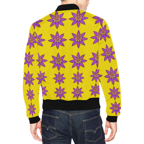 fantasy flower in the happy jungle of beauty All Over Print Bomber Jacket for Men/Large Size (Model H19)