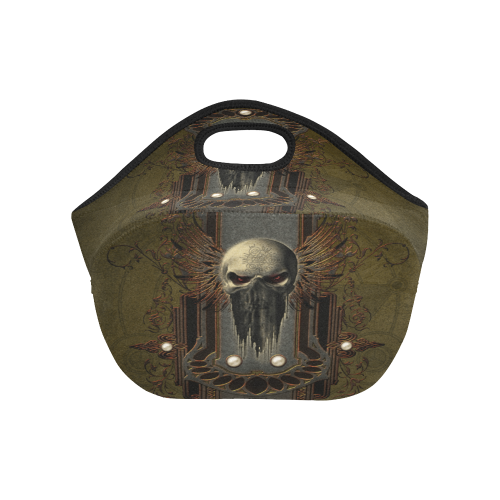 Awesome dark skull Neoprene Lunch Bag/Small (Model 1669)