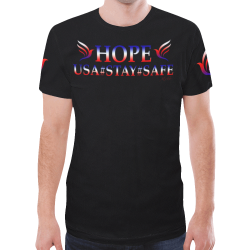 T-Shirt USA #STAY #SAFE HOPE New All Over Print T-shirt for Men/Large Size (Model T45)