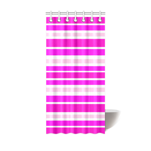 Summer Pinks Stripes Shower Curtain 36"x72"