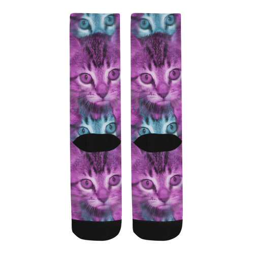 trippy kitty Trouser Socks
