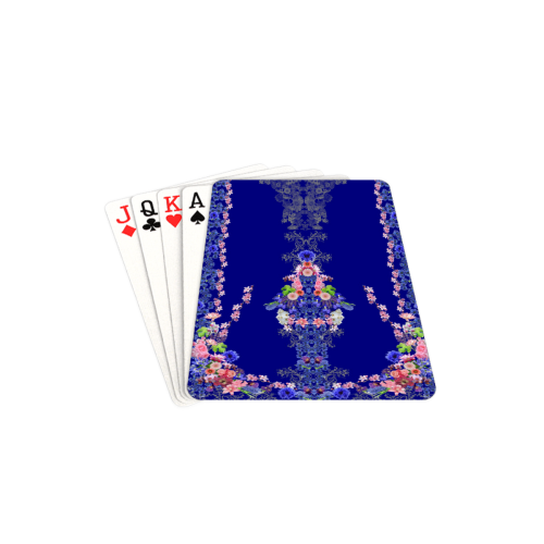 floral-blue Playing Cards 2.5"x3.5"