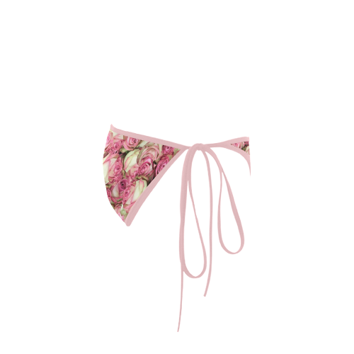 Your Pink Roses Custom Bikini Swimsuit Bottom