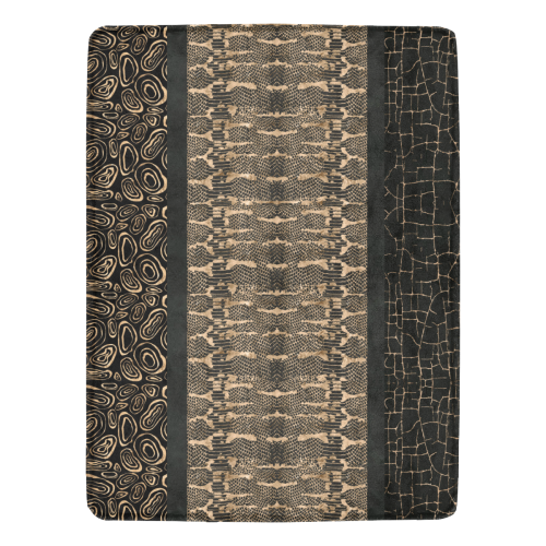 Exclusive Gold Black Python Ultra-Soft Micro Fleece Blanket 60"x80"