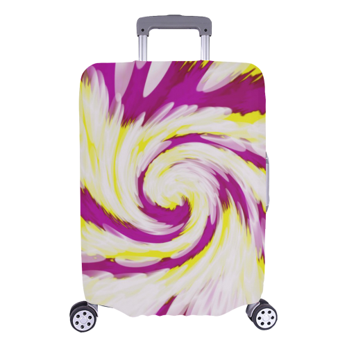 Pink Yellow Tie Dye Swirl Abstract Luggage Cover/Large 26"-28"