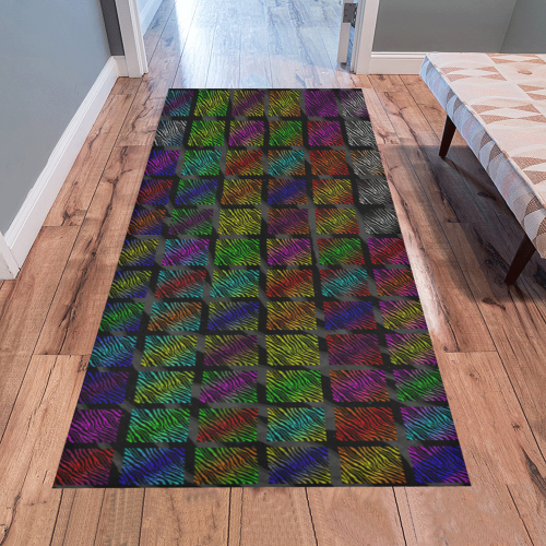 Ripped SpaceTime Stripes Collection Area Rug 7'x3'3''
