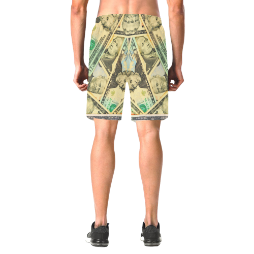 US DOLLARS Men's All Over Print Elastic Beach Shorts (Model L20)