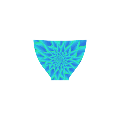 Baby blue flower on morning sun Custom Bikini Swimsuit