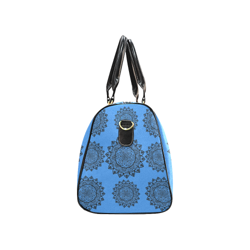 black mandala-blue travel bag New Waterproof Travel Bag/Large (Model 1639)