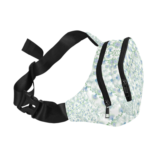 syrian flowers blue Fanny Pack/Small (Model 1677)