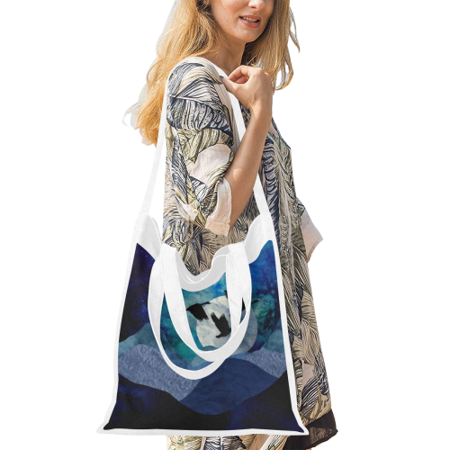 Night In The Mountains Canvas Tote Bag/Medium (Model 1701)