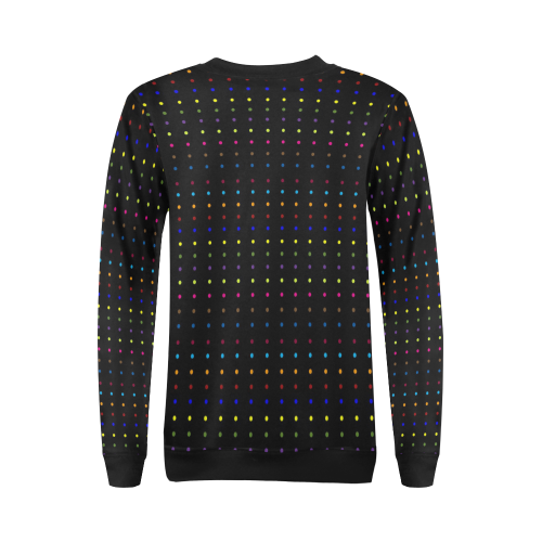 Dots & Colors Modern, Colorful pattern design All Over Print Crewneck Sweatshirt for Women (Model H18)