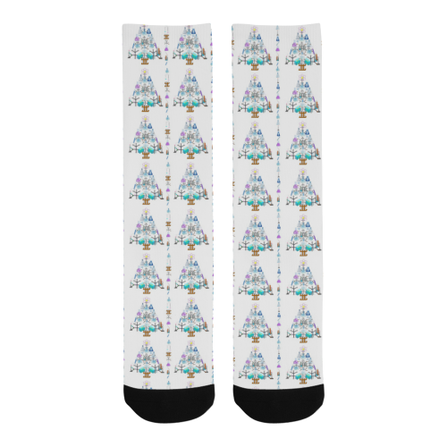 Oh Chemist Tree, Oh Chemistry, Science Christmas Trouser Socks (For Men)