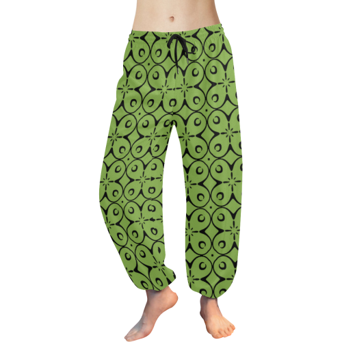 My Lucky Day Greenery Women's All Over Print Harem Pants (Model L18)