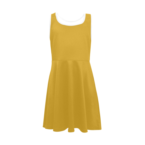 color goldenrod Girls' Sleeveless Sundress (Model D56)
