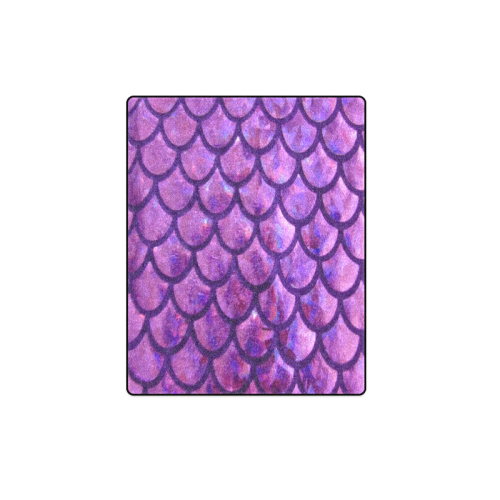 Mermaid SCALES Purple Blanket 40"x50"