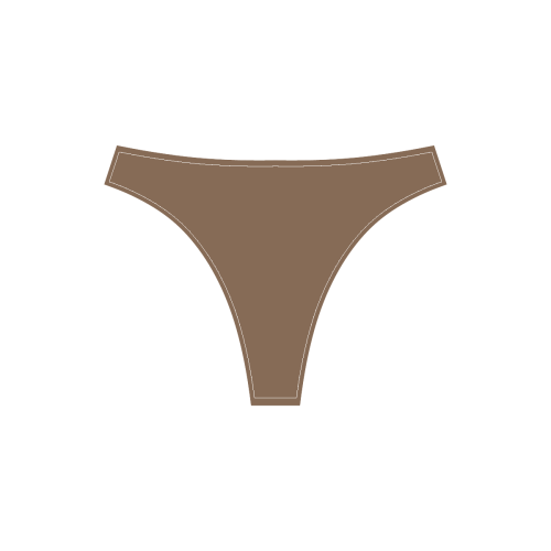 dark coffee brown Sport Top & High-Waisted Bikini Swimsuit (Model S07)