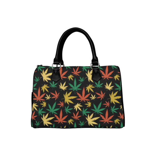 Cannabis Pattern Boston Handbag (Model 1621)