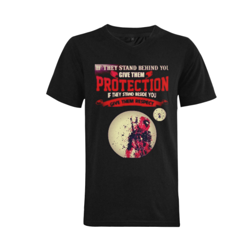 Give them Protection moon with the spirit Men's V-Neck T-shirt  Big Size(USA Size) (Model T10)