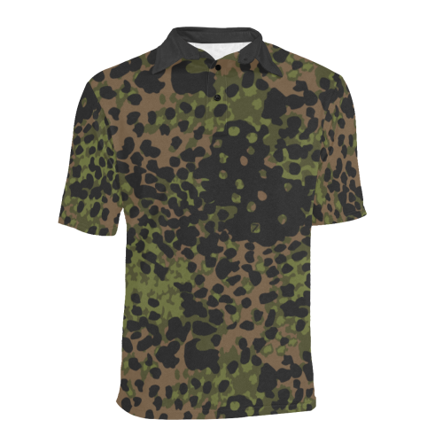 platanenmuster summer camouflage Men's All Over Print Polo Shirt (Model T55)