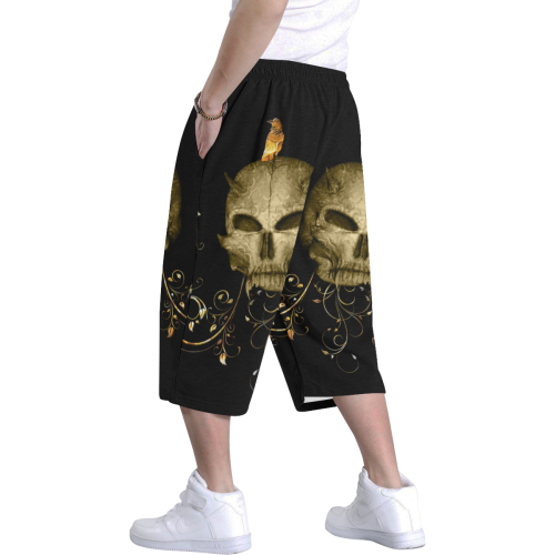 The golden skull Men's All Over Print Baggy Shorts (Model L37)